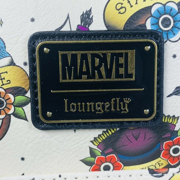 Marvel Flash Tattoo Comic Loungefly Mini Backpack IRON MAN CAPTIAN AMERICA NWT - Picture 11 of 12